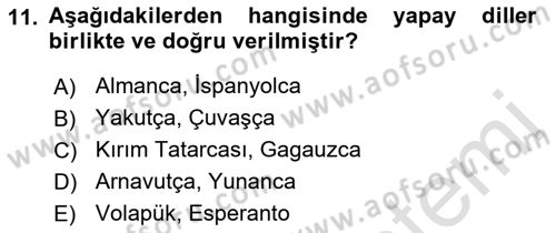 Türk Dili 1 Dersi 2023 - 2024 Yılı (Vize) Ara Sınav Soruları 11. Soru