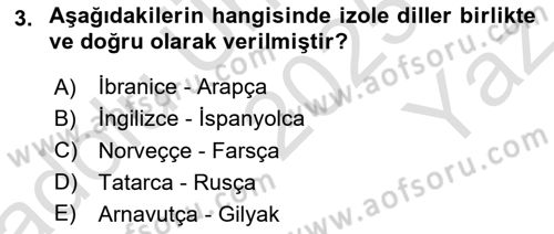 Türk Dili 1 Dersi 2025 - 2026 Yılı Yaz Okulu Sınav Soruları 3. Soru