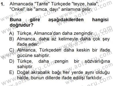 Türkçe Sözlü Anlatım Dersi 2012 - 2013 Yılı (Final) Dönem Sonu Sınav Soruları 1. Soru