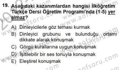 Türkçe Sözlü Anlatım Dersi 2012 - 2013 Yılı (Final) Dönem Sonu Sınav Soruları 19. Soru