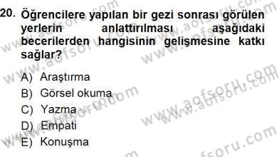 Türkçe Sözlü Anlatım Dersi 2012 - 2013 Yılı (Final) Dönem Sonu Sınav Soruları 20. Soru