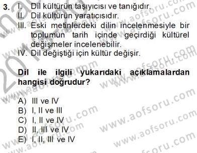 Türkçe Sözlü Anlatım Dersi Ara Sınavı Deneme Sınav Soruları 3. Soru