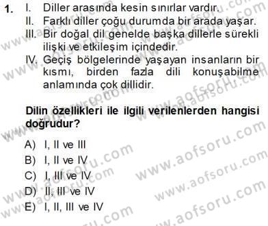 Türkçe Sözlü Anlatım Dersi 2013 - 2014 Yılı (Final) Dönem Sonu Sınav Soruları 1. Soru