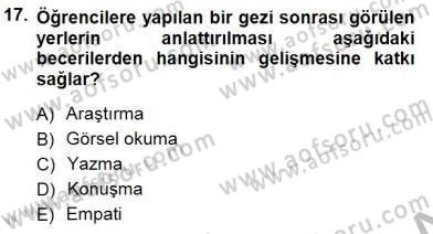 Türkçe Sözlü Anlatım Dersi 2014 - 2015 Yılı (Final) Dönem Sonu Sınav Soruları 17. Soru