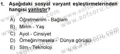 Türkçe Sözlü Anlatım Dersi Ara Sınavı Deneme Sınav Soruları 1. Soru