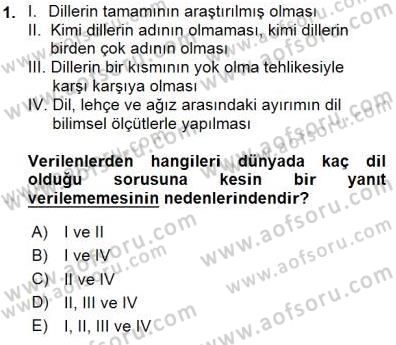 Türkçe Sözlü Anlatım Dersi 2015 - 2016 Yılı (Final) Dönem Sonu Sınav Soruları 1. Soru