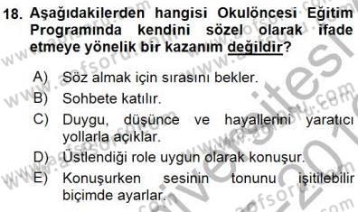 Türkçe Sözlü Anlatım Dersi 2015 - 2016 Yılı (Final) Dönem Sonu Sınav Soruları 18. Soru