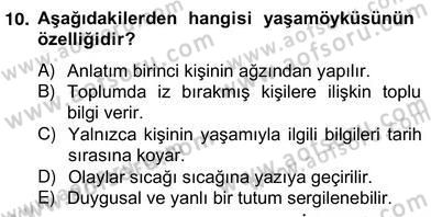 Türkçe Yazılı Anlatım Dersi 2012 - 2013 Yılı (Vize) Ara Sınav Soruları 10. Soru