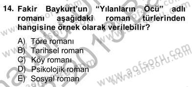 Türkçe Yazılı Anlatım Dersi 2012 - 2013 Yılı (Vize) Ara Sınav Soruları 14. Soru