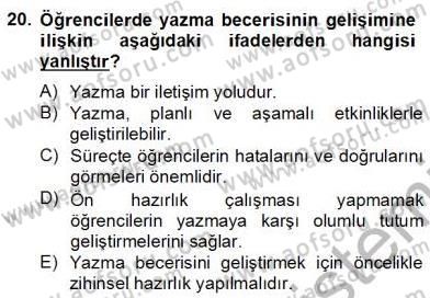 Türkçe Yazılı Anlatım Dersi 2012 - 2013 Yılı (Final) Dönem Sonu Sınav Soruları 20. Soru