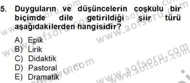 Türkçe Yazılı Anlatım Dersi 2012 - 2013 Yılı (Final) Dönem Sonu Sınav Soruları 5. Soru