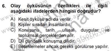 Türkçe Yazılı Anlatım Dersi 2012 - 2013 Yılı (Final) Dönem Sonu Sınav Soruları 6. Soru