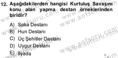 Türkçe Yazılı Anlatım Dersi 2013 - 2014 Yılı (Vize) Ara Sınav Soruları 12. Soru