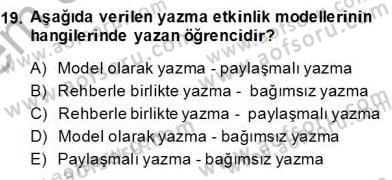 Türkçe Yazılı Anlatım Dersi 2013 - 2014 Yılı (Final) Dönem Sonu Sınav Soruları 19. Soru