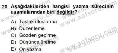 Türkçe Yazılı Anlatım Dersi 2013 - 2014 Yılı (Final) Dönem Sonu Sınav Soruları 20. Soru