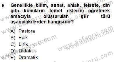 Türkçe Yazılı Anlatım Dersi 2013 - 2014 Yılı (Final) Dönem Sonu Sınav Soruları 6. Soru