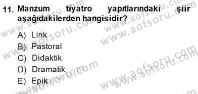 Türkçe Yazılı Anlatım Dersi 2014 - 2015 Yılı (Vize) Ara Sınav Soruları 11. Soru