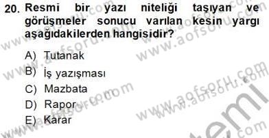 Türkçe Yazılı Anlatım Dersi 2014 - 2015 Yılı (Vize) Ara Sınav Soruları 20. Soru