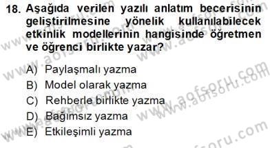 Türkçe Yazılı Anlatım Dersi 2014 - 2015 Yılı (Final) Dönem Sonu Sınav Soruları 18. Soru