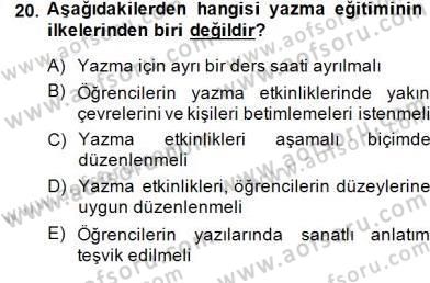 Türkçe Yazılı Anlatım Dersi 2014 - 2015 Yılı (Final) Dönem Sonu Sınav Soruları 20. Soru