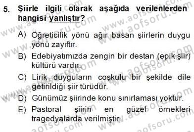 Türkçe Yazılı Anlatım Dersi 2014 - 2015 Yılı (Final) Dönem Sonu Sınav Soruları 5. Soru
