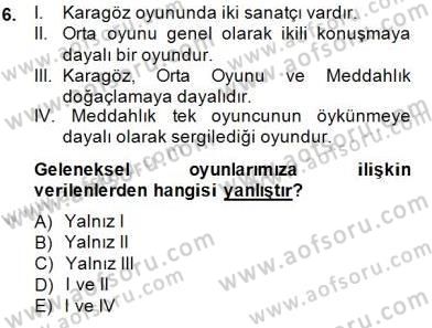 Türkçe Yazılı Anlatım Dersi 2014 - 2015 Yılı (Final) Dönem Sonu Sınav Soruları 6. Soru