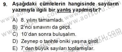 Türkçe Yazılı Anlatım Dersi 2014 - 2015 Yılı (Final) Dönem Sonu Sınav Soruları 9. Soru