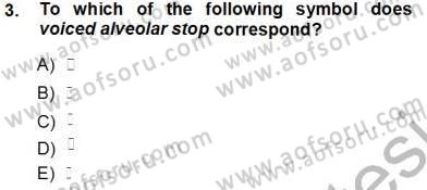 Türkçe Ses Ve Biçim Bilgisi Dersi Ara Sınavı Deneme Sınav Soruları 3. Soru
