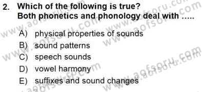 Türkçe Ses Ve Biçim Bilgisi Dersi Ara Sınavı Deneme Sınav Soruları 2. Soru