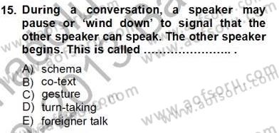 Türkçe Tümce Bilgisi Ve Anlambilim Dersi 2012 - 2013 Yılı (Final) Dönem Sonu Sınav Soruları 15. Soru