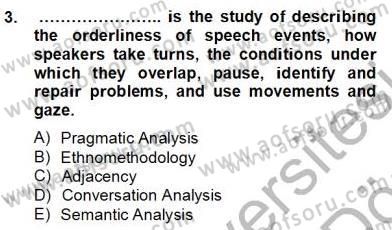 Türkçe Tümce Bilgisi Ve Anlambilim Dersi 2012 - 2013 Yılı (Final) Dönem Sonu Sınav Soruları 3. Soru