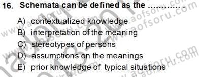 Türkçe Tümce Bilgisi Ve Anlambilim Dersi 2013 - 2014 Yılı Tek Ders Sınav Soruları 16. Soru
