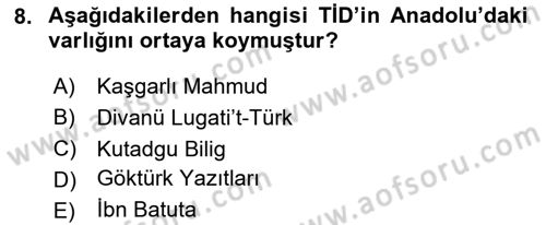 Türk İşaret Dili Dersi 2020 - 2021 Yılı Yaz Okulu Sınav Soruları 8. Soru