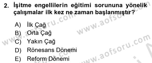 Türk İşaret Dili Dersi 2021 - 2022 Yılı (Vize) Ara Sınav Soruları 2. Soru
