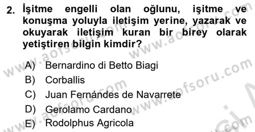 Türk İşaret Dili Dersi 2021 - 2022 Yılı (Final) Dönem Sonu Sınav Soruları 2. Soru