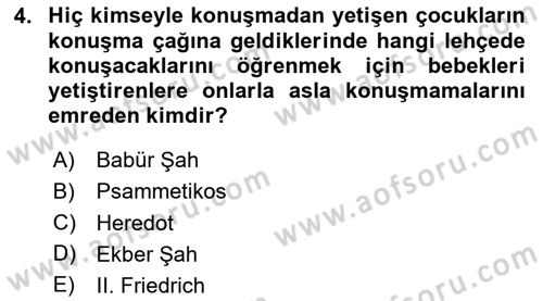 Türk İşaret Dili Dersi 2023 - 2024 Yılı (Vize) Ara Sınav Soruları 4. Soru