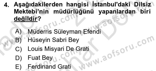 Türk İşaret Dili Dersi 2023 - 2024 Yılı (Final) Dönem Sonu Sınav Soruları 4. Soru