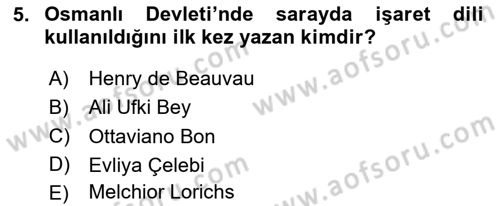 Türk İşaret Dili Dersi 2023 - 2024 Yılı (Final) Dönem Sonu Sınav Soruları 5. Soru