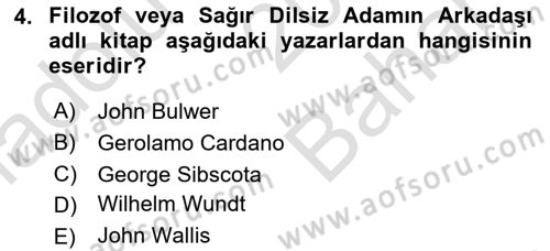 Türk İşaret Dili Dersi 2024 - 2025 Yılı (Vize) Ara Sınav Soruları 4. Soru