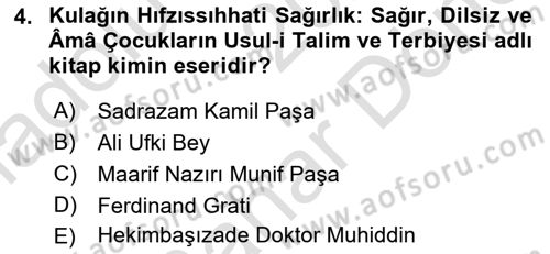 Türk İşaret Dili Dersi 2024 - 2025 Yılı (Final) Dönem Sonu Sınav Soruları 4. Soru