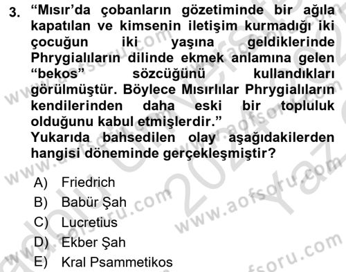 Türk İşaret Dili Dersi 2024 - 2025 Yılı Yaz Okulu Sınav Soruları 3. Soru