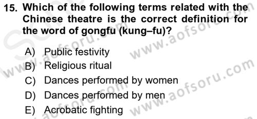 Introduction to World Civilization Dersi 2018 - 2019 Yılı (Final) Dönem Sonu Sınav Soruları 15. Soru