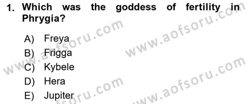 Introduction to World Civilization Dersi 2022 - 2023 Yılı (Final) Dönem Sonu Sınav Soruları 1. Soru