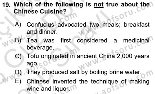 Introduction to World Civilization Dersi 2022 - 2023 Yılı (Final) Dönem Sonu Sınav Soruları 19. Soru