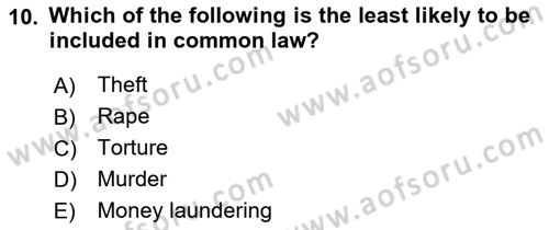 Introduction to World Civilization Dersi 2022 - 2023 Yılı Yaz Okulu Sınav Soruları 10. Soru