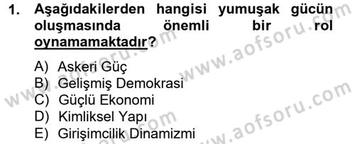 Uluslararası İlişkilere Giriş Dersi 2012 - 2013 Yılı (Vize) Ara Sınav Soruları 1. Soru