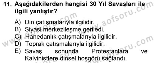 Uluslararası İlişkilere Giriş Dersi 2012 - 2013 Yılı (Vize) Ara Sınav Soruları 11. Soru