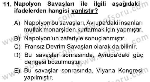 Uluslararası İlişkilere Giriş Dersi 2014 - 2015 Yılı (Vize) Ara Sınav Soruları 11. Soru