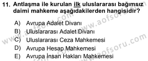 Uluslararası İlişkilere Giriş Dersi 2018 - 2019 Yılı (Final) Dönem Sonu Sınav Soruları 11. Soru