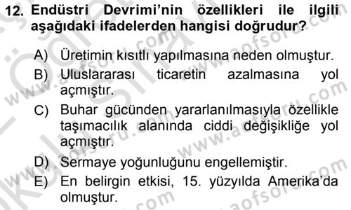Uluslararası İlişkilere Giriş Dersi 2021 - 2022 Yılı Yaz Okulu Sınav Soruları 12. Soru